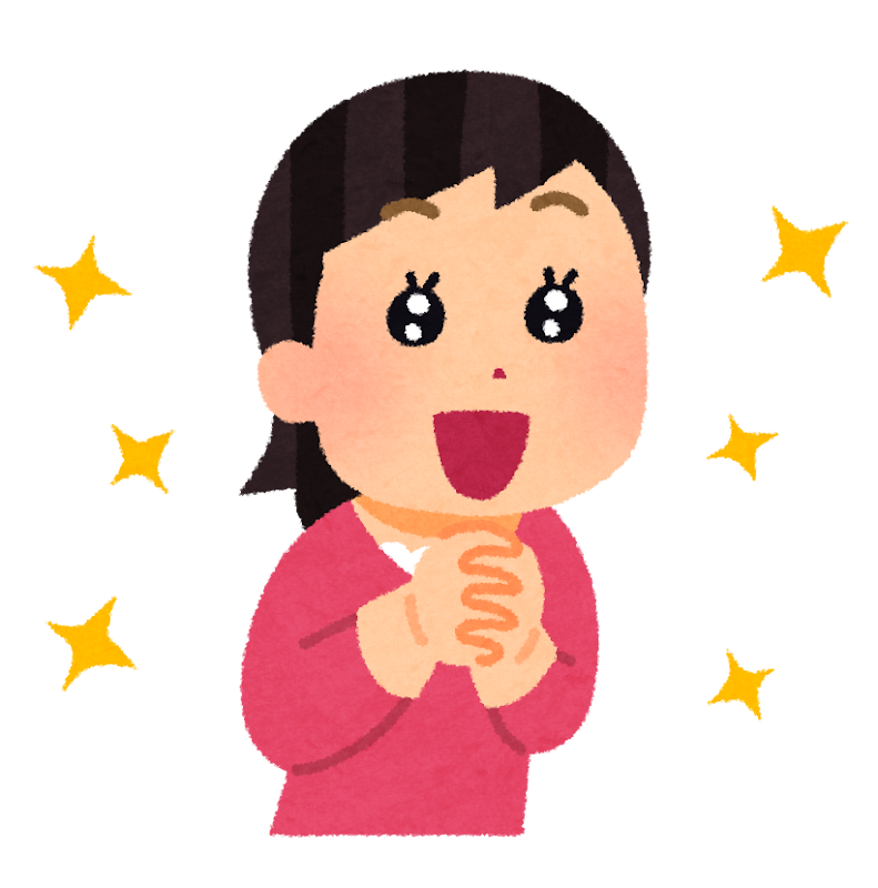 喜ぶママさん